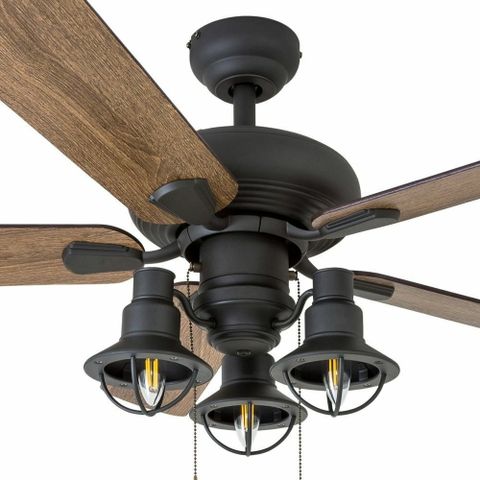 Modern Farmhouse Ceiling Fan Light Kits Uk | Shelly Lighting intended for Outdoor Ceiling Fan With Led Light Kit